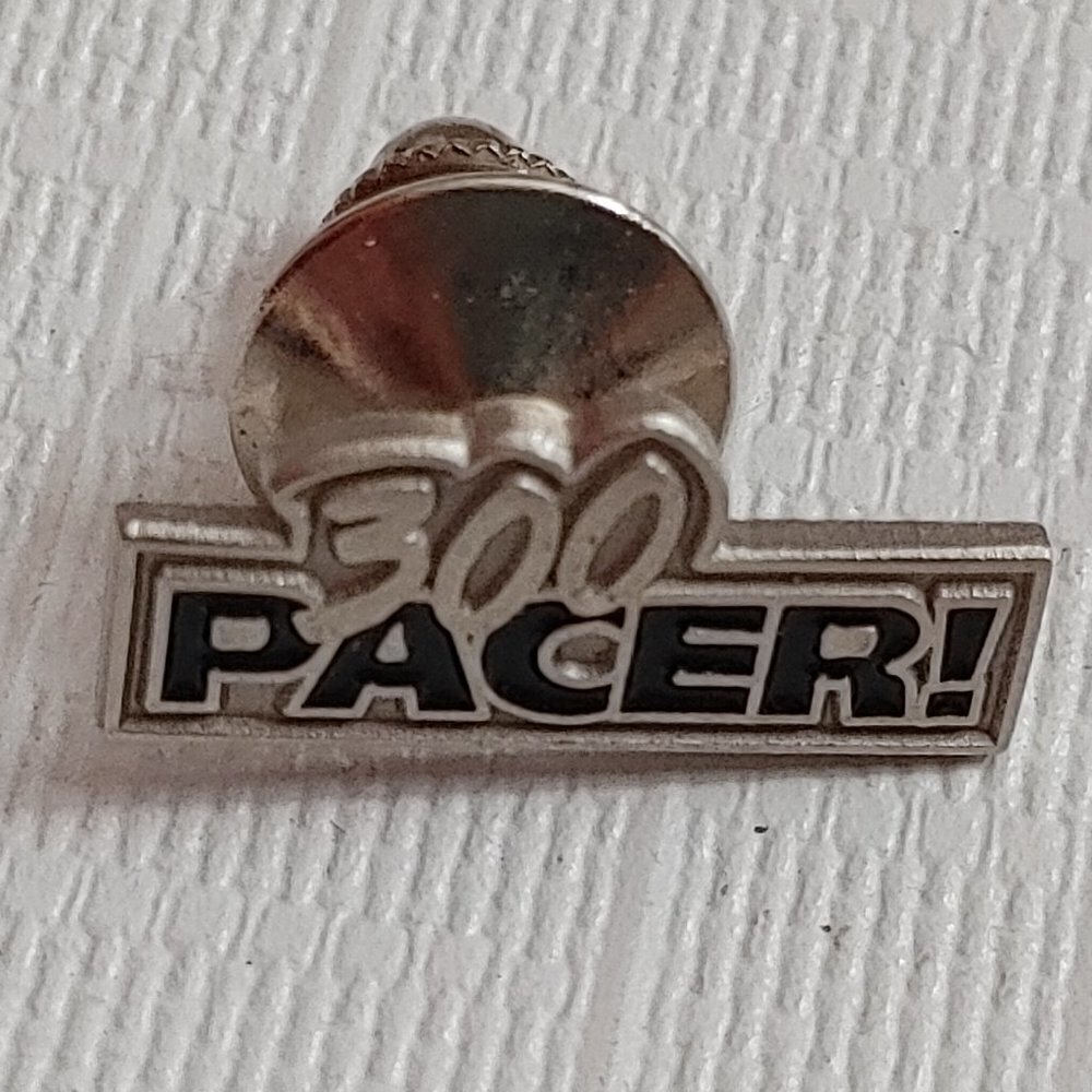 RARE Vintage Chrysler 300 Pacer Pin Silver Black Enamel Pin Oshawa Car P…